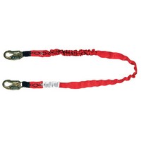 MSA (Mine Safety Appliances Co) 10088065 MSA 6' Red Diamond Shock-Absorbing Single Leg Lanyard With 36C Snaphook Harness And Anc